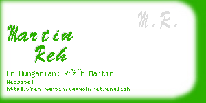 martin reh business card